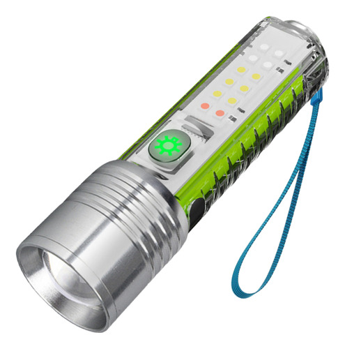 Linterna Led Metálica 8 Modos De Iluminación Zoom Recargable