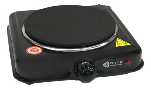 Anafe Eléctrico Oryx Negro 1 Hornalla 1000w 5 Potencias 220v