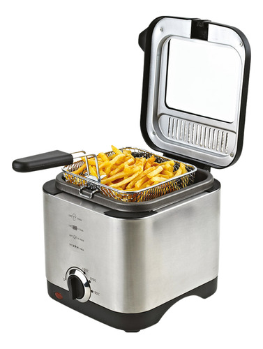 Freidora Eléctrica De Aceite 1.5lts Acero Inoxidable 900w
