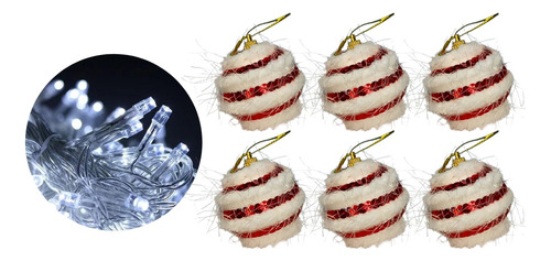 Adornos De Navidad Esferas Navideñas Y Luces Led Frías