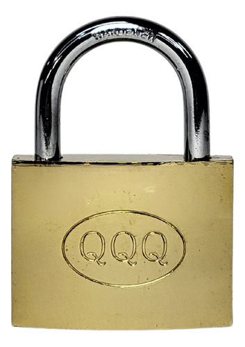 Candado Acero Dorado 75mm 3llaves Reforzado Traba Horizontal