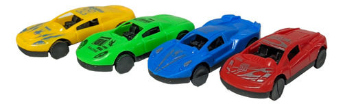 Autitos De Plástico Juguete Pack X4 Vehículos Para Niños