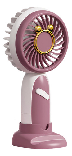 Ventilador Mini De Mano Base Portátil Inalámbrico Recargable