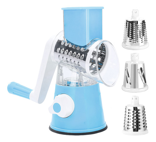 Rallador Manual 3 En 1 Picador Cortador Rebanador Cuchillas
