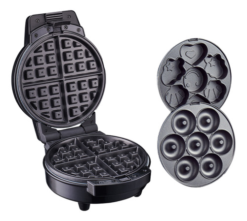 Waflera Eléctrica Antiadherente 3 En 1 Donas Cookies Wafles