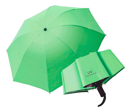 Paraguas Plegable Manual Para Lluvia Y Sol Protección Uv