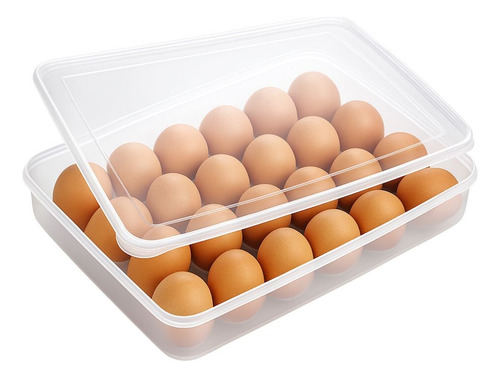 Huevera Organizadora De Plástico Con Tapa 24 Huevos